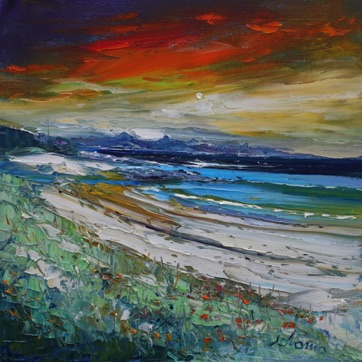 Sunset over Mull from Balnahard Colonsay 12x12